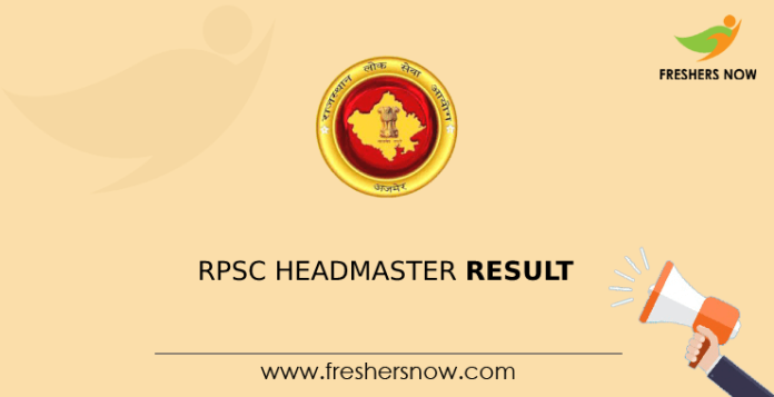 RPSC Headmaster Result