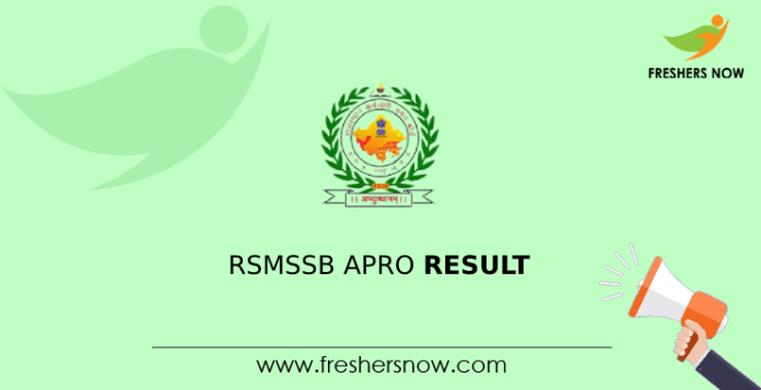 RSMSSB APRO Result