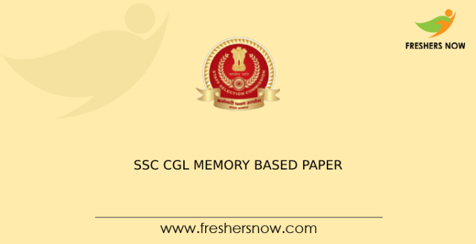 SSC CGL Memory Based Paper