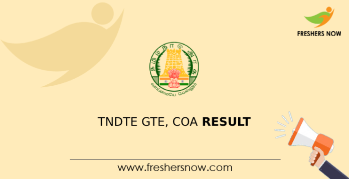 TNDTE GTE, COA Results
