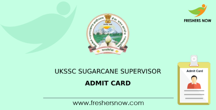 UKSSC Sugarcane Supervisor Admit Card