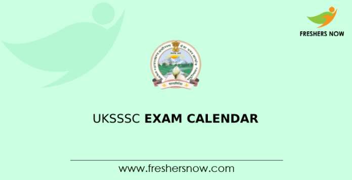 UKSSSC Exam Calendar