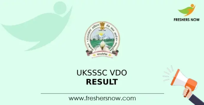 UKSSSC VDO Result 2024
