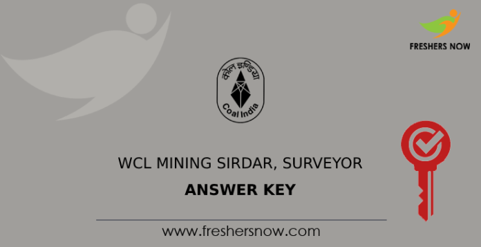WCL Mining Sirdar, Surveyor Answer Key