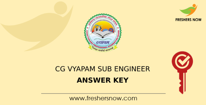 CG Vyapam Sub Engineer Answer Key