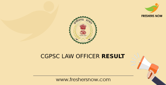 CGPSC Law Officer Result