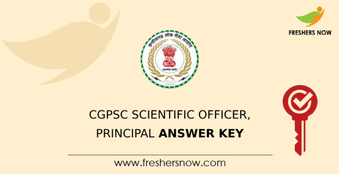 CGPSC Scientific Officer, Principal Answer Key-min