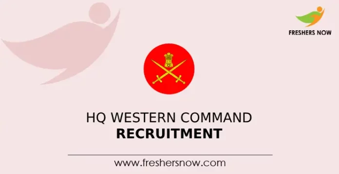 HQ Western Command Recruitment