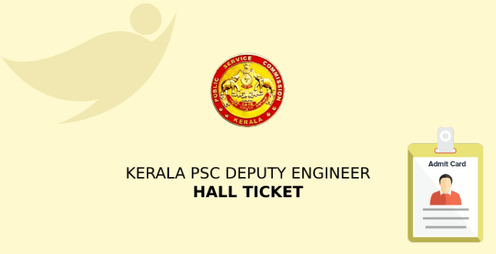 Kerala PSC Deputy Engineer Hall Ticket