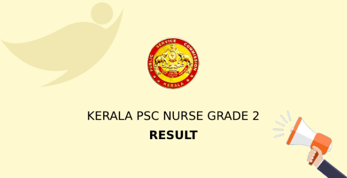 Kerala PSC Nurse Grade 2 Result