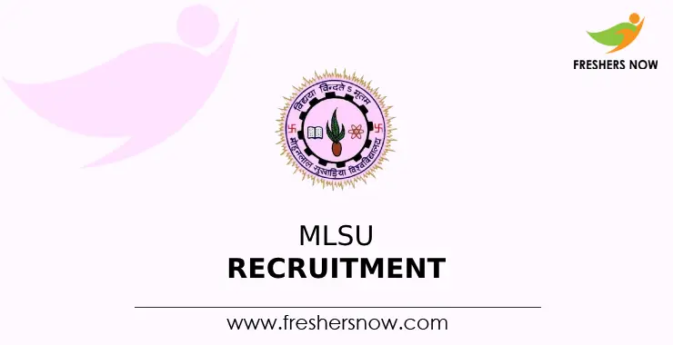 MLSU Guest Faculty, SFS Staff Job Notification 2022 - Apply Now