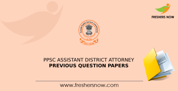 PPSC Assistant District Attorney Previous Question Papers