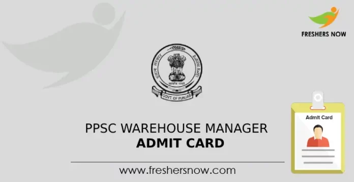 PPSC Warehouse Manager Admit Card