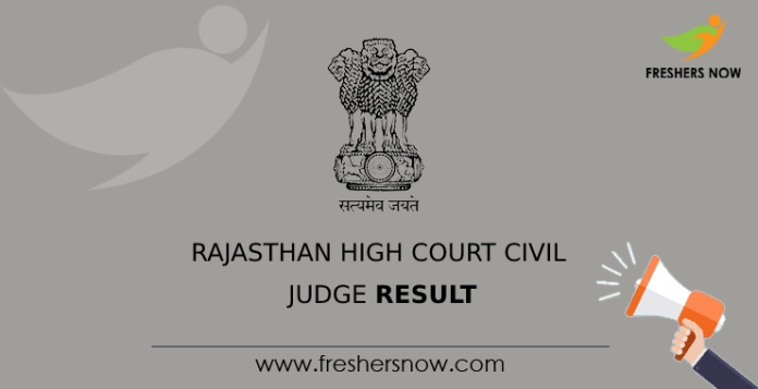 Rajasthan High Court Civil Judge Result