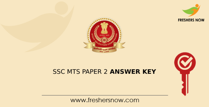 SSC MTS Paper 2 Answer Key