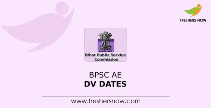 BPSC AE DV Dates