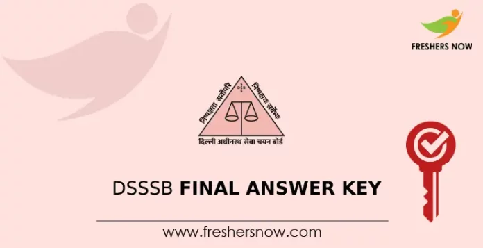 DSSSB Final Answer Key