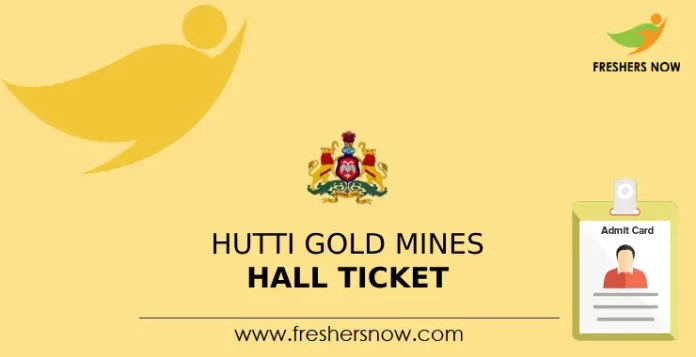 Hutti Gold Mines Hall Ticket