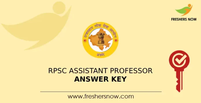 RPSC Assistant Professor Answer Key 2024