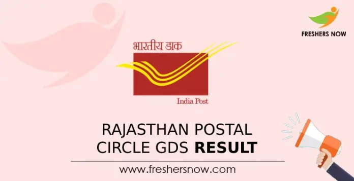 Rajasthan Postal Circle GDS Result