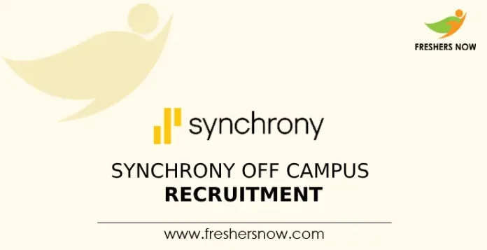 Synchrony Off Campus Recruitment