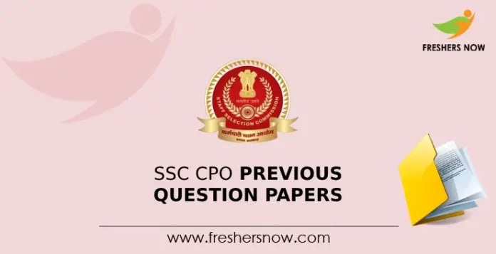 SSC CPO Previous Question Papers