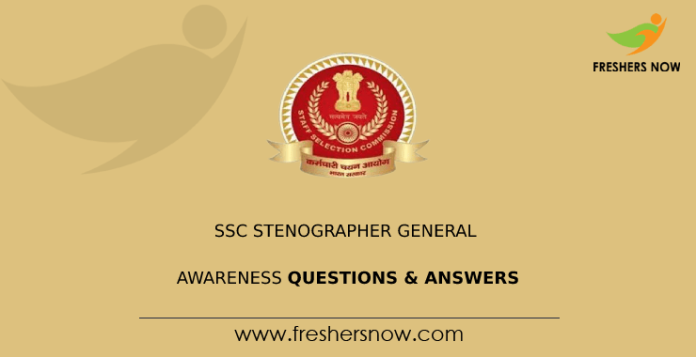 SSC Stenographer General Awareness Questions & Answers