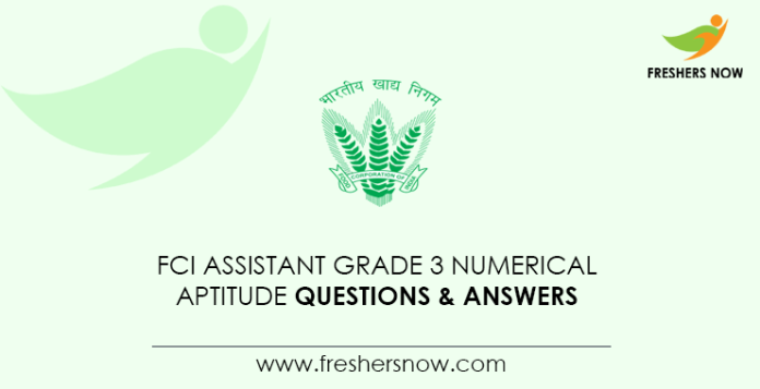 FCI-Assistant-Grade-3-Numerical-Aptitude-Questions-&-Answers