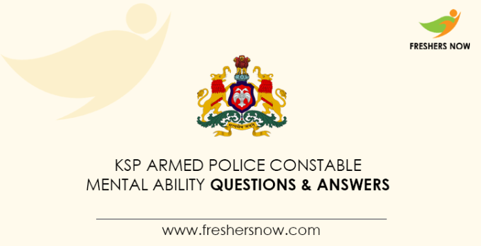 KSP-Armed-Police-Constable-Mental-Ability-Questions-&-Answers
