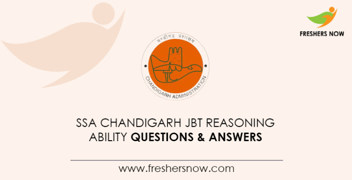 SSA Chandigarh JBT Reasoning Ability Questions & Answers