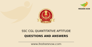 SSC CGL Quantitative Aptitude Questions And Answers