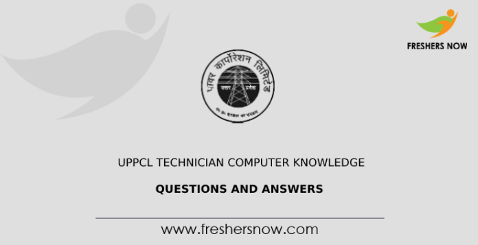 UPPCL Technician Computer Knowledge Questions and Answers