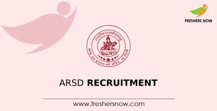 ARSD Recruitment