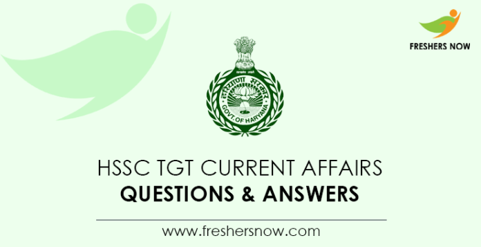 HSSC-TGT-Current-Affairs-Questions-&-Answers