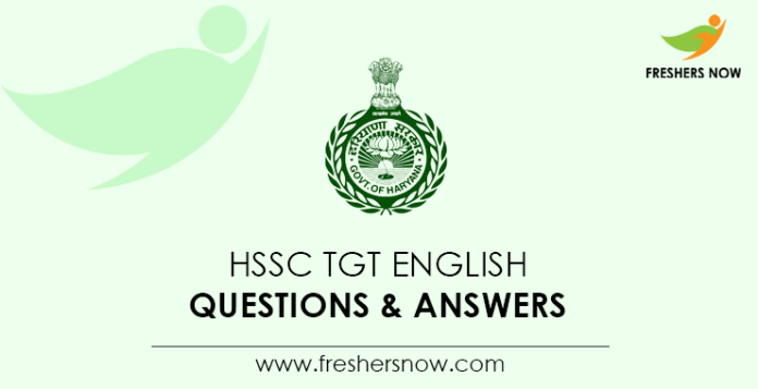 HSSC-TGT-English-Questions-&-Answers