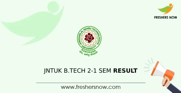 JNTUK B.Tech 2-1 Sem Result