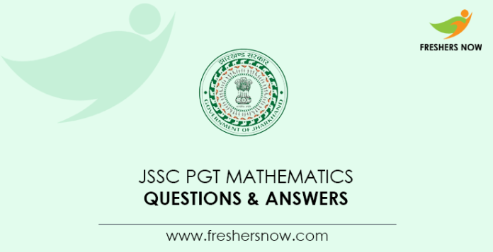 JSSC-PGT-Mathematics-Questions-&-Answers