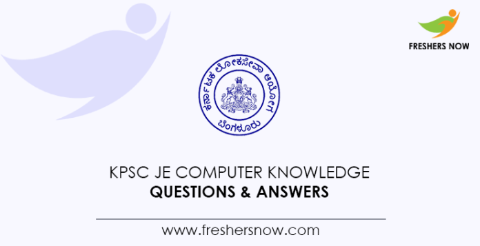 KPSC-JE-Computer-Knowledge-Questions-&-Answers