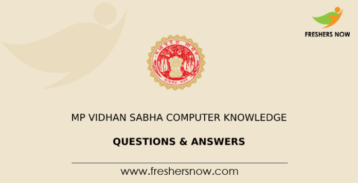 MP Vidhan Sabha Computer Knowledge Questions & Answers