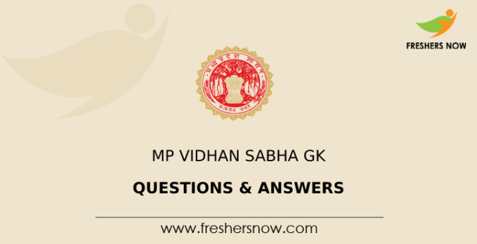 MP Vidhan Sabha GK Questions & Answers