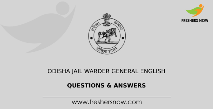 Odisha Jail Warder General English Questions & Answers