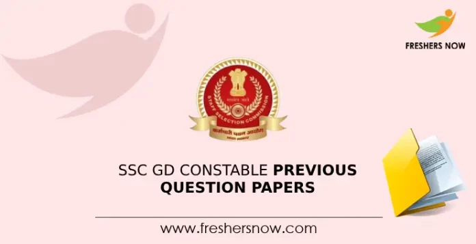 SSC GD Constable Previous Question Papers