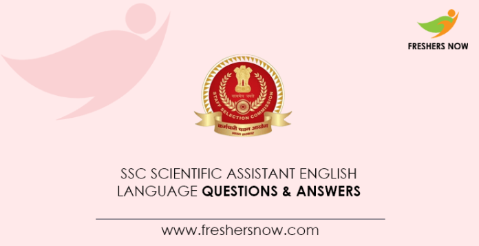 SSC-Scientific-Assistant-English-Language-Questions-&-Answers
