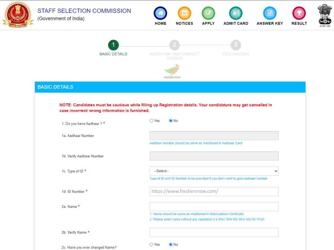 How To Fill SSC GD Constable Online Application Form?