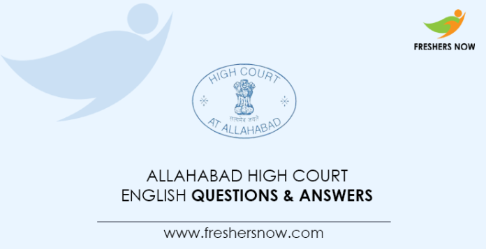 Allahabad-High-Court-English-Questions-&-Answers