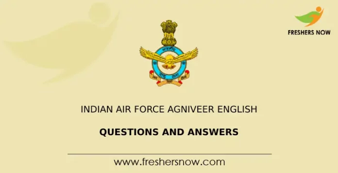Indian Air Force Agniveer English Questions and Answers