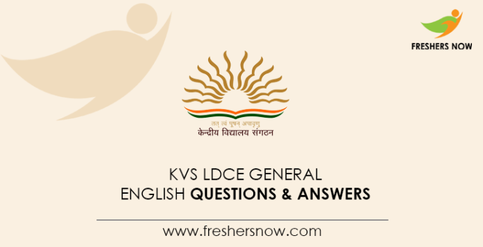 KVS-LDCE-General-English-Questions-&-Answers