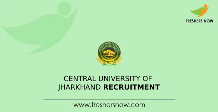 Central University of Jharkhand Recruitment