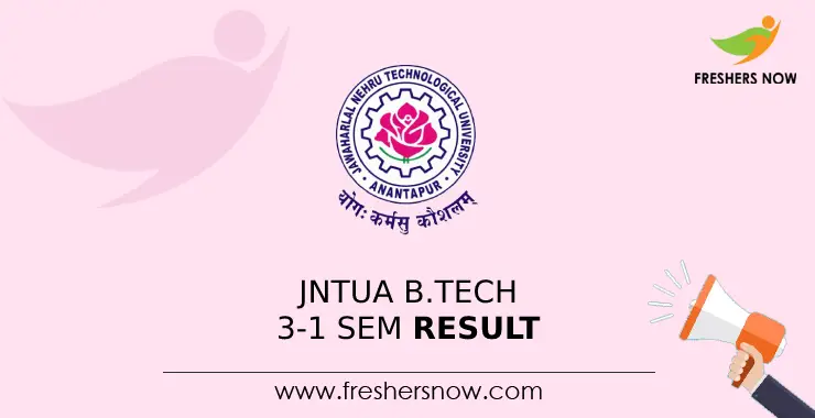 JNTUA B.Tech 3 1 Sem Result 2023 Out Supply August Exams