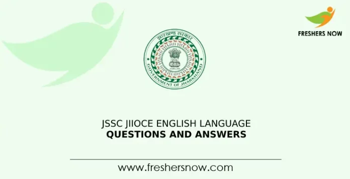 JSSC JIIOCE English Language Questions and Answers